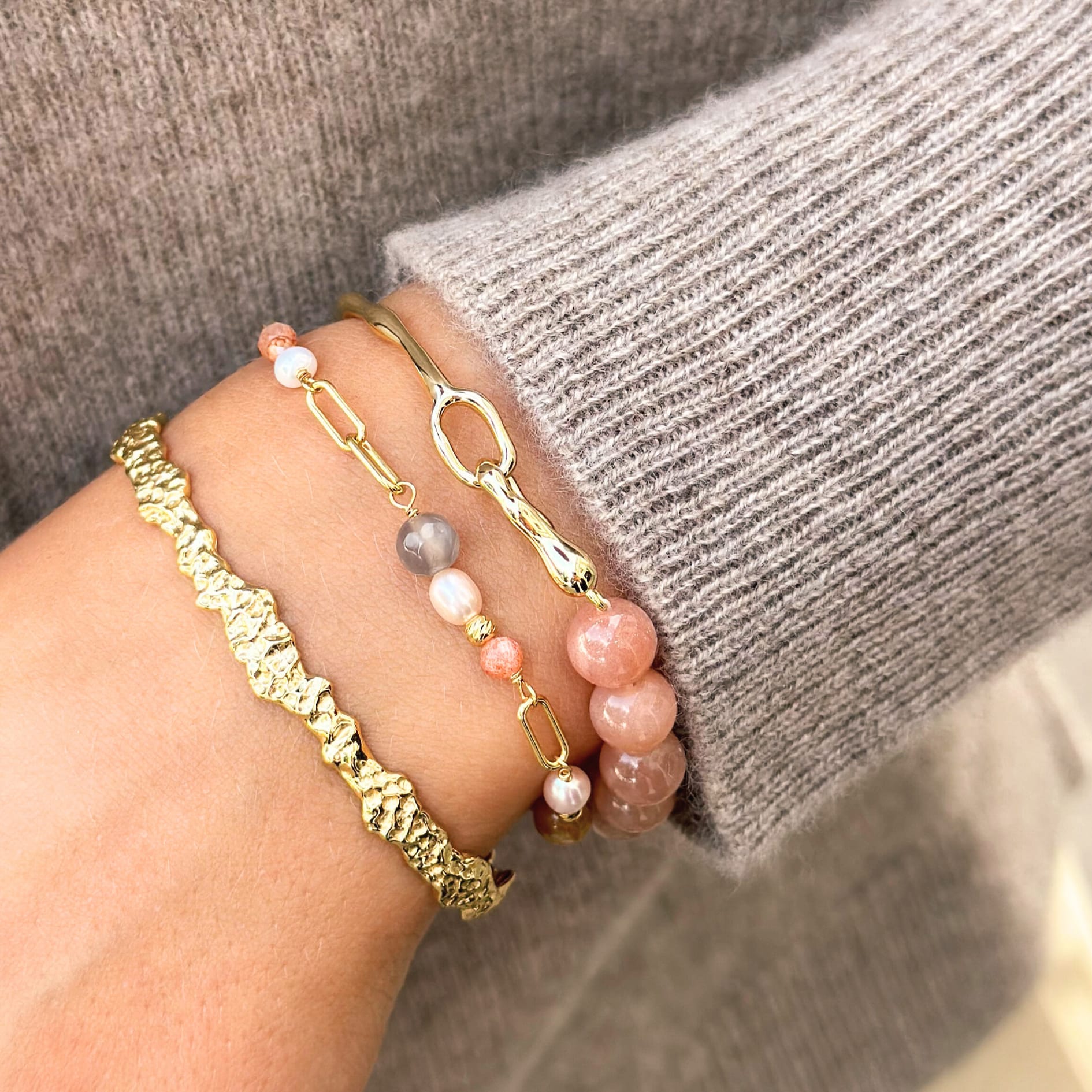 Aqua Dulce Sunella Semi Armring Forgyldt Sølv 6516