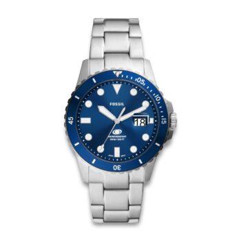Fossil Blue FS6029 herreur med stållænke og blå urskive