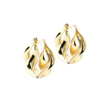 Aqua Dulce Curva Hoop Forgyldt Sølv 6512 - Enkle og stilrene hoops til både hverdag og fest. Køb Aqua Dulce øreringe online i dag.