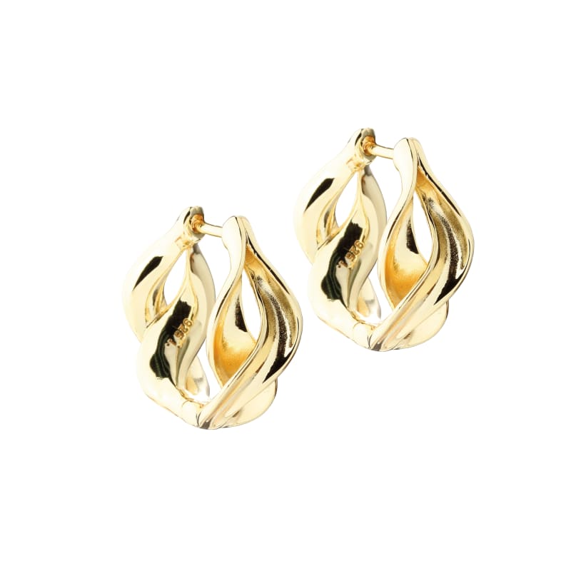Aqua Dulce Curva Hoop Forgyldt Sølv 6512 - Enkle og stilrene hoops til både hverdag og fest. Køb Aqua Dulce øreringe online i dag.