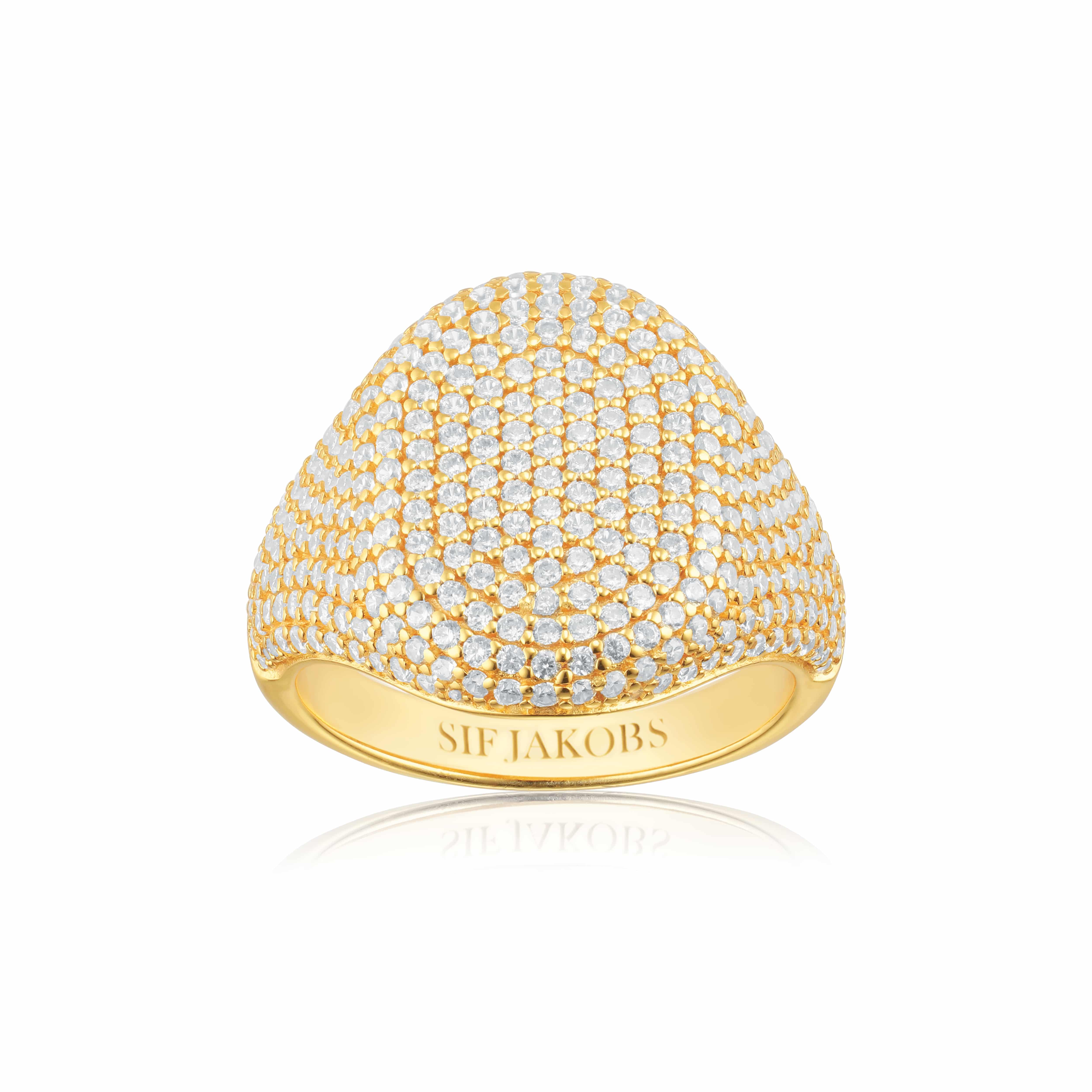 Sif Jakobs Capizzi Ring Forgyldt Sølv SJ-R42240-CZ-YG - En elegant og tidløs ring, der passer perfekt til både hverdag og fest.