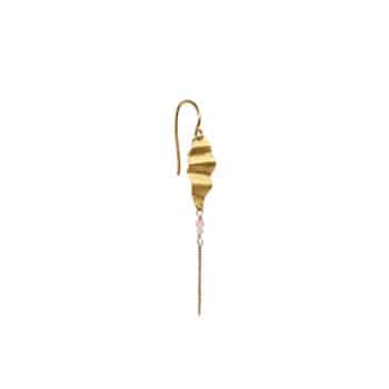 Stine A Cleo With Chain Single Ørering Forgyldt 1402-02-S længde 5 cm. Elegant og moderne detalje – køb hos guldsmedlange.dk