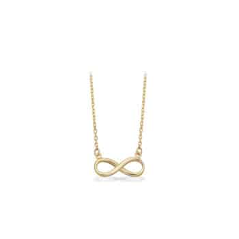 Scrouples Halskæde med uendelighedtegn 8 karat guld 42+3cm 34503H,M - enkel og symbolsk halskæde i 8 karat guld. En oplagt gaveidé