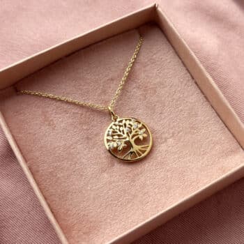 Scrouples Livets Træ vedhæng 8 kt guld med forgyldt kæde 42+3cm 215553 - klassisk vedhæng med det velkendte motiv af livets træ.