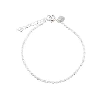 Aqua Dulce Rope armbånd 17+3cm sølv 6015 - Et enkelt og feminint armbånd, der passer til både hverdag og fest. Find det hos Guldsmedlange.dk