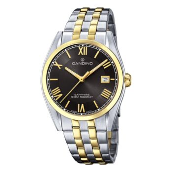 Candino Classic herreur med stållænke sort skive og safirglas C4702/D