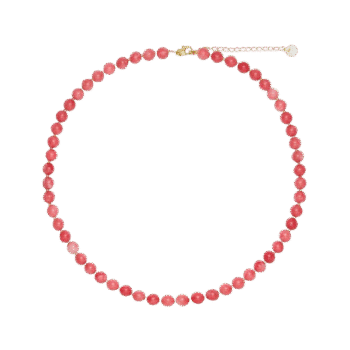 Soï Copenhagen Hailey Redstone Quartz halskæde 6 mm