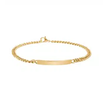 Son of Noa stålarmbånd panser med plade IP Gold 21cm 80890532821