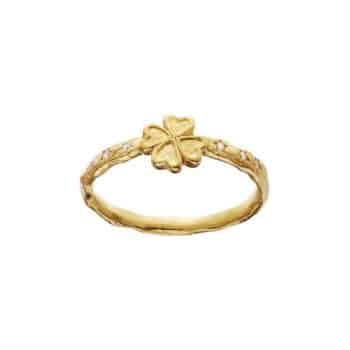 Maanesten Clover ring forgyldt 4881A