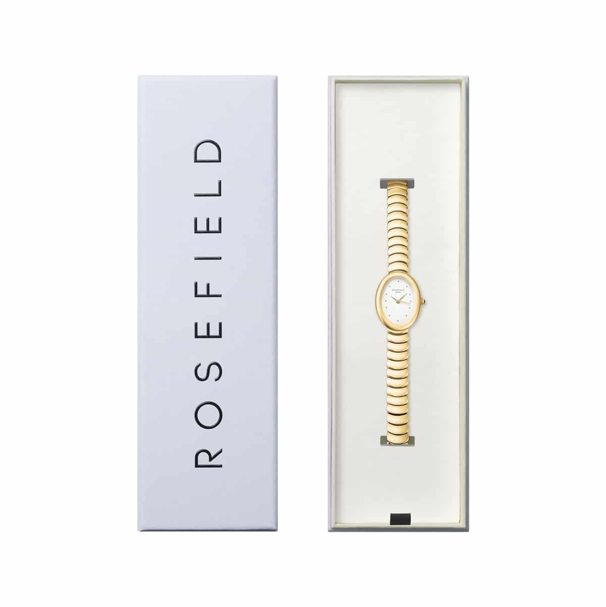 Rosefield Ovale dameur guldfarvet stål 28 x 29 mm OVWGSG-OV19