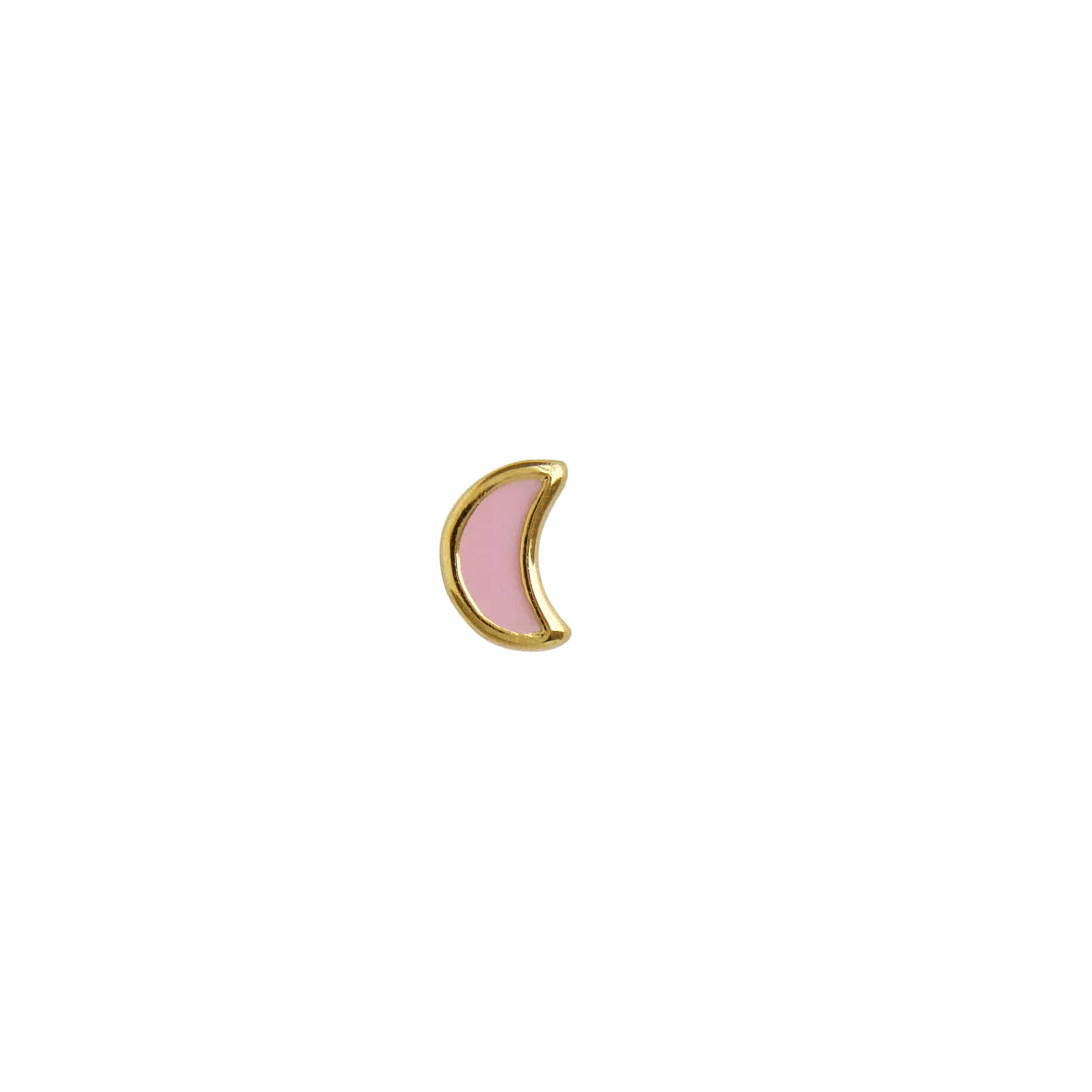 Stine A Love Moon ørestik forgyldt sølv 1384-02-Light Pink