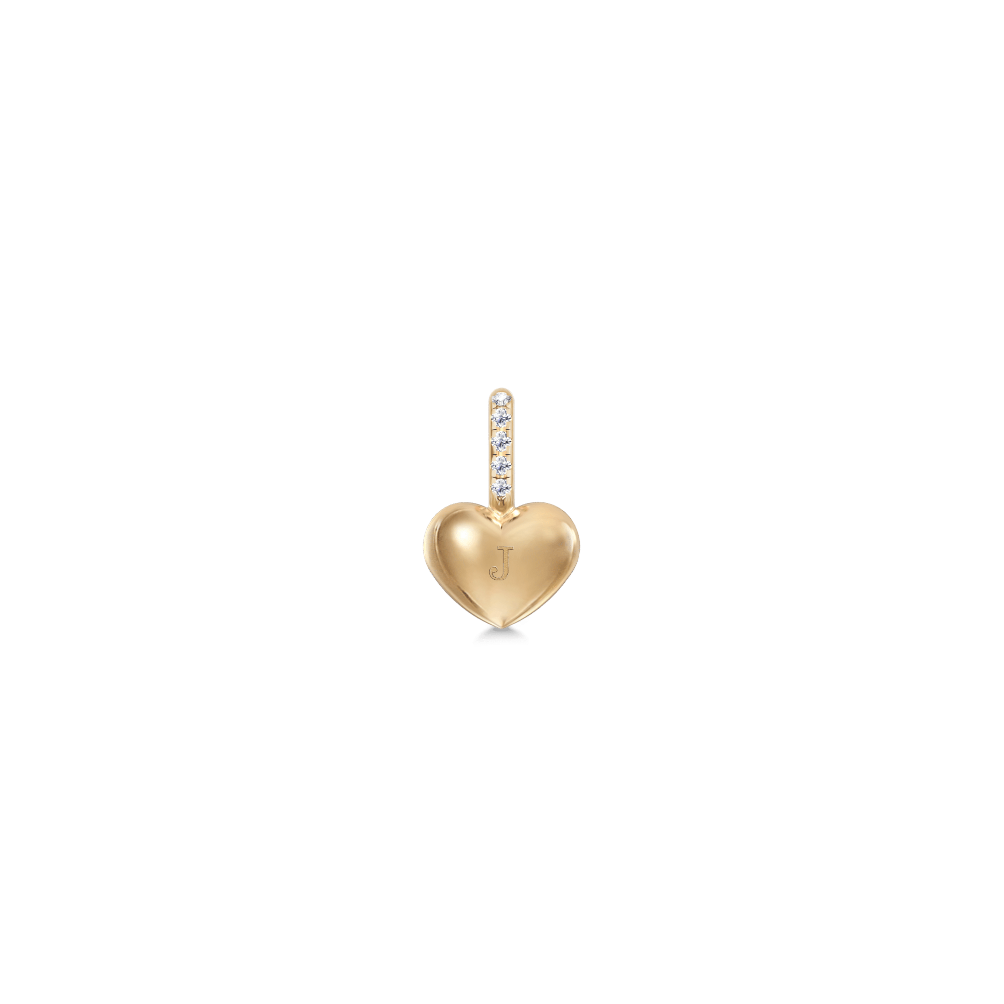 Julie Sandlau Pure Love vedhæng i 100 % genanvendt 14 kt guld med 0,0125 ct diamant YG14-PD435
